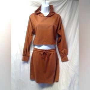 Brown Women's Skirt Set